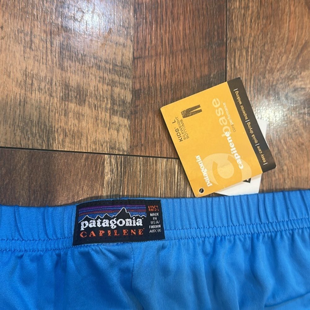 Patagonia Vibrant Blue Kids Leggings L/12 (5165) - Picture 2 of 5